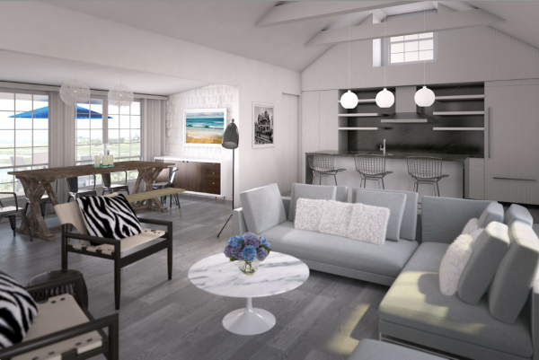 3D Illustration Interior Design Living Room